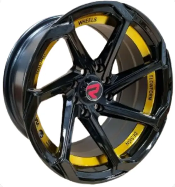 JUEGO DE AROS (14"x6.0)(8x100/114.3) GOLD UNDERCUT BLACK MACHINED FACE #AF027 #1411 - BELEN 