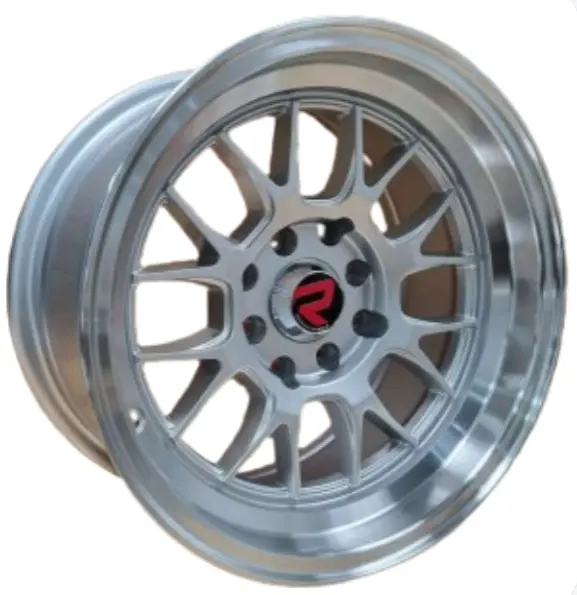 JUEGO DE AROS (14"x7.0)(8x100/114.3) ET 0 CB 73.1 SILVER FACE MACHINED LIP #8154 #1454 - ROMAX