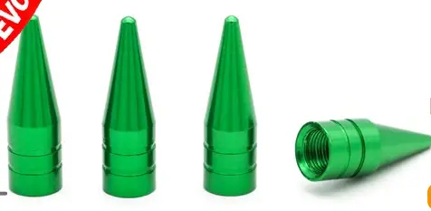 TAPAS DE PITON DE LLANTAS DISEÑO PUNTA COLOR VERDE (4 PIEZAS) #JET PIT-M9 VE - SPARCO
