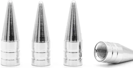 TAPAS DE PITON DE LLANTAS DISEÑO PUNTA COLOR SILVER (4 PIEZAS) #JET PIT-M9 SIL - SPARCO