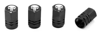 TAPAS DE PITON DE LLANTAS DISEÑO CILINDRO HEXAGONAL NEGRO PUNISHER (4 PIEZAS) #JET 1-PX - SPARCO