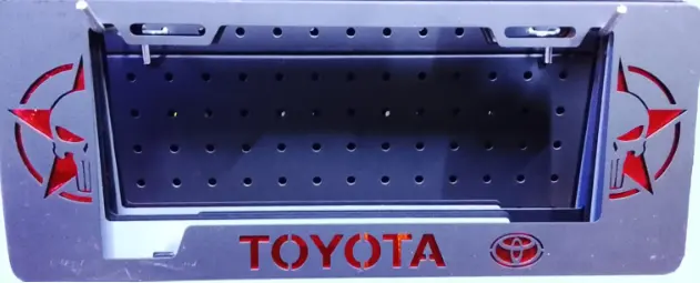 [PR/08054] PORTA PLACA DE ALUMINIO EUROPEA TOYOTA PUNISHER ROJO #JET EURO Y3Y0 - SPARCO