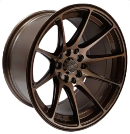 JUEGO DE AROS (15"x8.25)(10x100/114.3) - ET:0 CB:73.1 MBZ + BRONZE COATING #NS-024(151032) #1529 - NISOSHI