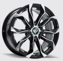 JUEGO DE AROS (14"x5.5) (8x100/114.3) 38 73.1 BLACK MACHINE FACE + UNDER CUT #8805 - ZEHLENDORF