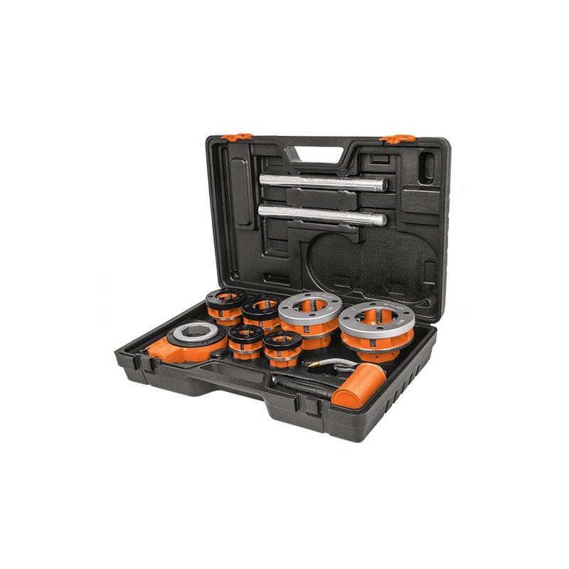 JUEGO DE TERRAJA PARA TUBO 1/2" - 2" 8PZAS #13071 - TRUPER