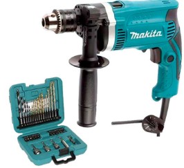 [76460] CO-HP1630K-0922 TALADRO PERCUTOR 1/2" 710W HP1630K+ SET BROCA Y PUNTAS (34 PZAS) B-68498 - MAKITA
