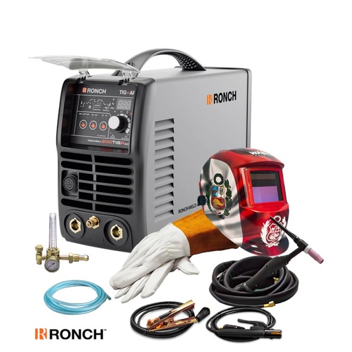 [42511] MAQUINA D/SOLDAR RONCH WELD 200TIG + MASCARA + GUANTES + FLUJOMETRO - SOLDAMUNDO