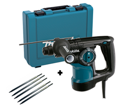 [19890] MARTILLO PERFORADOR  SDS-PLUS 28 mm. (1 1/8") 800W HR2810  + 5 CINCELES D-19015 - MAKITA