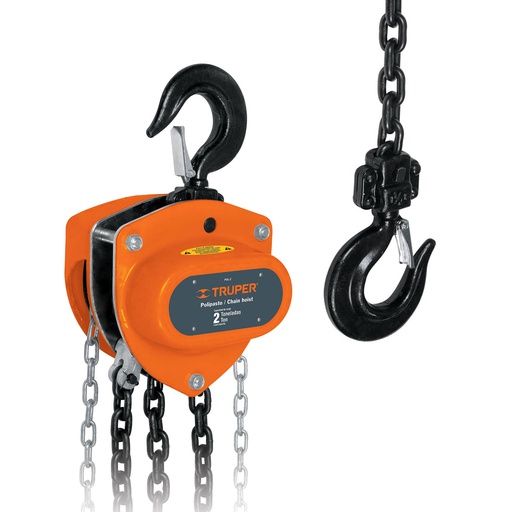 [37432] TECLE 2 TON. CON CADENA 3 MTS #16826 - TRUPER