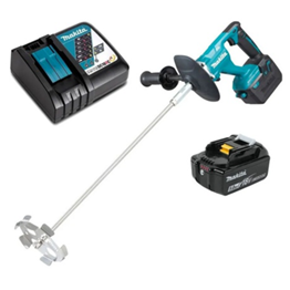 [MPV-01736] MEZCLADOR INAL. 18V EJE ROSCADO 2VEL. DUT130Z C/BAT 3.0Ah Y CARGADOR - MAKITA