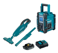 [PR/02357] ASPIRADORA INAL. LXT 18V 1.5Ah C/BAT. Y CARG. L180SY + PARLANTE 18V DMR300 C/BAT. Y CAR. - MAKITA