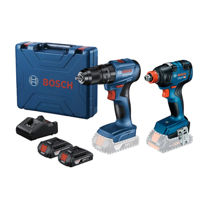 [PR/02585] TALADRO PERCUTOR (#GSB 185-LI) + LLAVE DE IMPACTO (#GDR18V-200) + BATERIA + CARGADOR - BOSCH