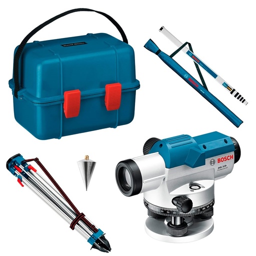 [PR/02905] KIT - NIVEL OPTICO AUTOMATICO MODELO GOL32D CON TRIPODE BT160 Y REGLA GR500 - BOSCH