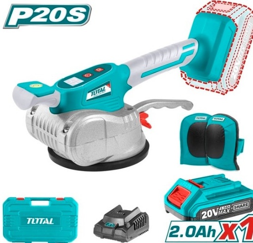 [PR/03284] VENTOSA VIBRADOR D/MAYOLICA 5" 20V 50KG + 1BAT 2.0Ah + 1CARGADOR #TTVLI20101 - TOTAL