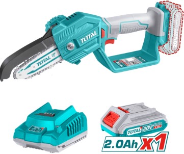 [PR/03333] MOTOSIERRA INALAMBRICA 20V 5" + 1BATERIA 2.0Ah + 1CARGADOR (#TGSLI20581) - TOTAL
