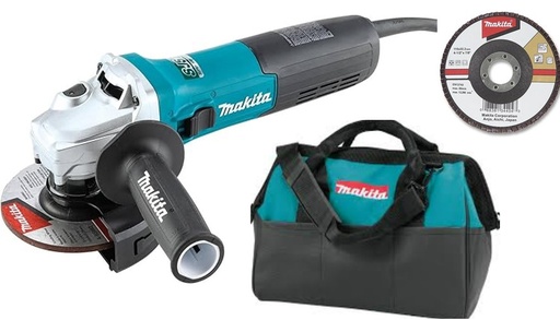 [PR/03367] ESMERIL ANGULAR 4-1/2" 1900W GA4595 + 10 DISCOS FLA 4-1/2" G80 + 1BOLSO DE HERRAMINETAS 831253-8 - MAKITA
