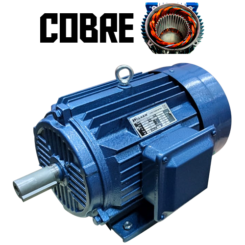 [PR/03503] MOTOR TRIFASICO BAJA 10 HP - 100% COBRE / Y132M-4 /220V/380V/440V-WELKER