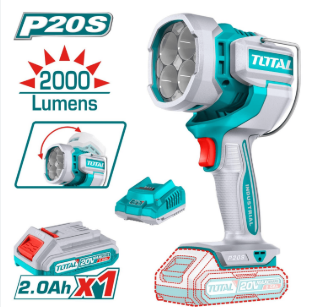 [PR/03832] LINTERNA PORTATIL 2000 LUMENES 20V +1BATERIA 2.0AH + CARGADOR #TWLI20881 - TOTAL