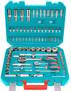 [PR/04005] JUEGO DADOS 94PCS CON RATCHET 1/2" + 1/4" #THT421942 - TOTAL
