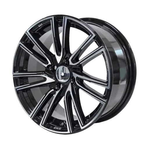 [PR/05696] JUEGO AROS AUTOS (14"x6.0) (4x100)  BLACK MACHINE FACE  #RGW452 - ZEHLENDORF