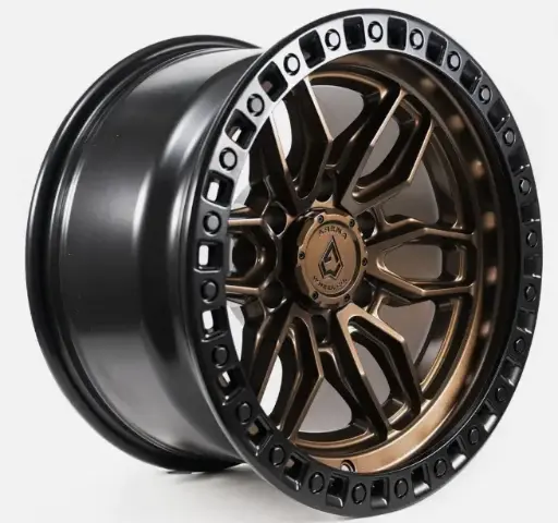 [PR/05983] JUEGO AROS CAMIONETA (17"x9) (6x139.7) -5 110 MATT BRONZE+BLACK LIP #8867 - ZEHLENDORF