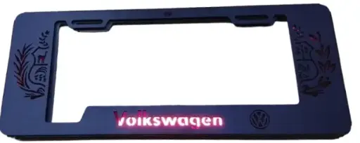 [PR/07474] PORTAPLACA ALUMINIO EUROPEA VOLKSWAGEN ESCUDO ROJO #JET EURO 44V - SPARCO
