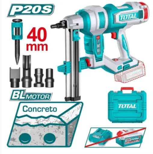 [PR/07770] CLAVADORA PARA HORMIGON DE 20V BLMOTO R:15 400NM + ACESORIOS (EQUIPO SOLO) #TCNLI9005 - TOTAL