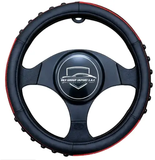 [PR/07878] FORRO DE VOLANTE DE VEHÍCULO BORDE ROJO (38 CM) #1055005 - B&V 