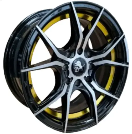[PR/07884] JUEGO DE AROS (14"x6.0)(8x100/114.3) GOLD UNDERCUT BLACK MACHINED FACE #SW5107 #1411 - BELEN