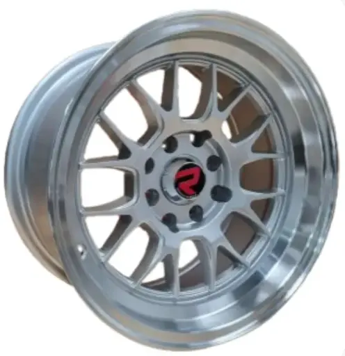 [PR/07899] JUEGO DE AROS (14"x7.0)(8x100/114.3) ET 0 CB 73.1 SILVER FACE MACHINED LIP #8154 #1454 - ROMAX